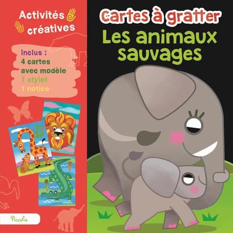 Cartes à gratter : les animaux asuvages