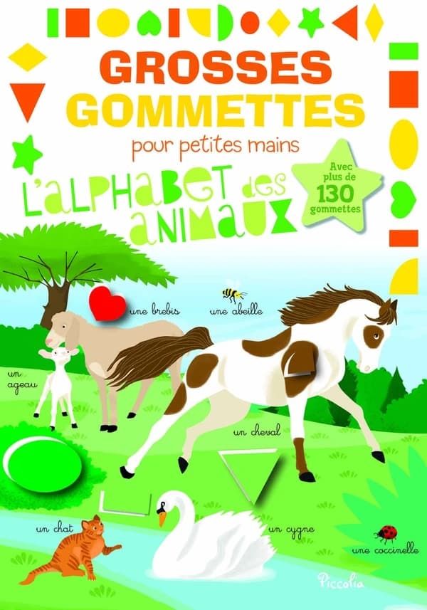 Grosses gommettes pour petites mains : l'alphabet des animaux