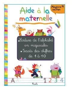 Ecriture de l'alphabet en majuscules, tracés des chiffres de 1 à 10