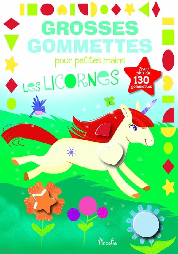 Grosses gommettes pour petites mains : les licornes