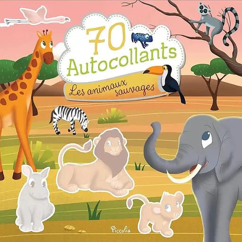 70 autocollants : les animaux sauvages