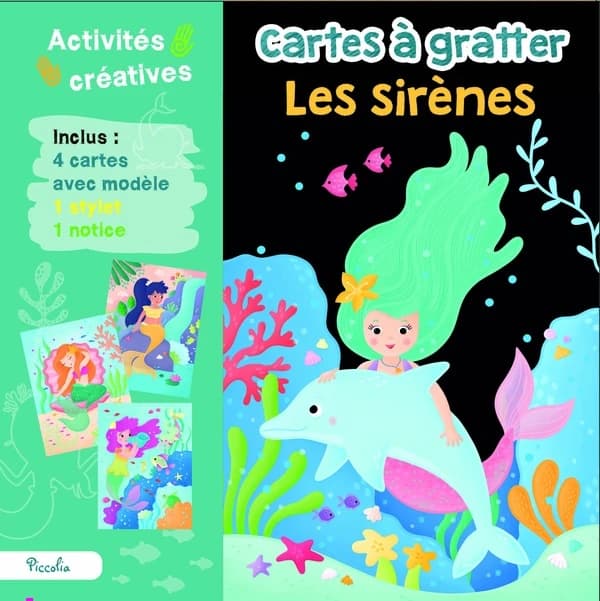 Cartes à gratter : sirènes et leurs amis