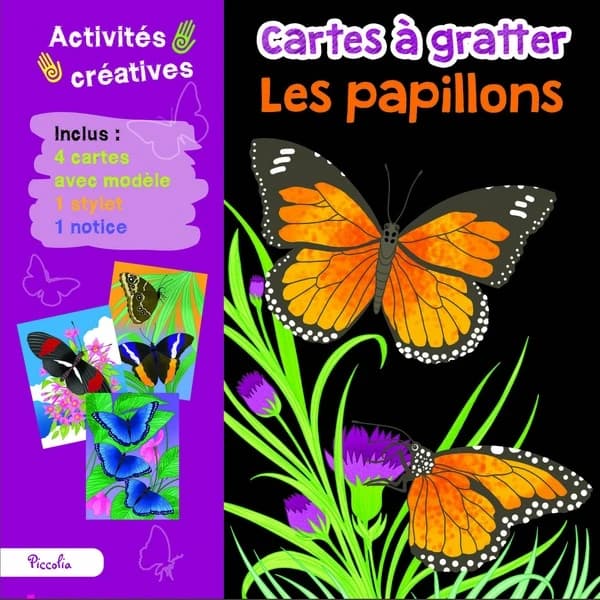 Cartes à gratter : les papillons