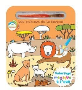 Coloriages magiques à l'eau : les animaux de la savane