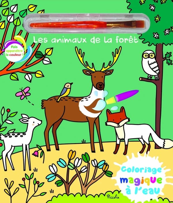 Coloriages magiques à l'eau : les animaux de la forêt