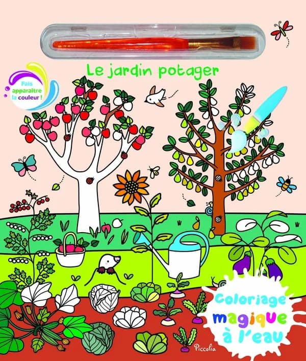 Coloriages magiques à l'eau : le jardin potager