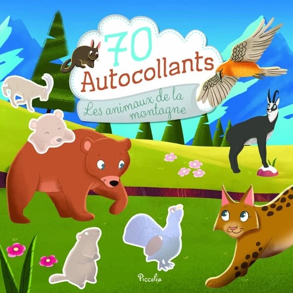 70 autocollants : Les animaux de la montagne