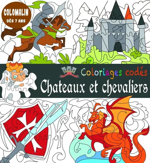 Coloriage : Les châteaux et chevaliers