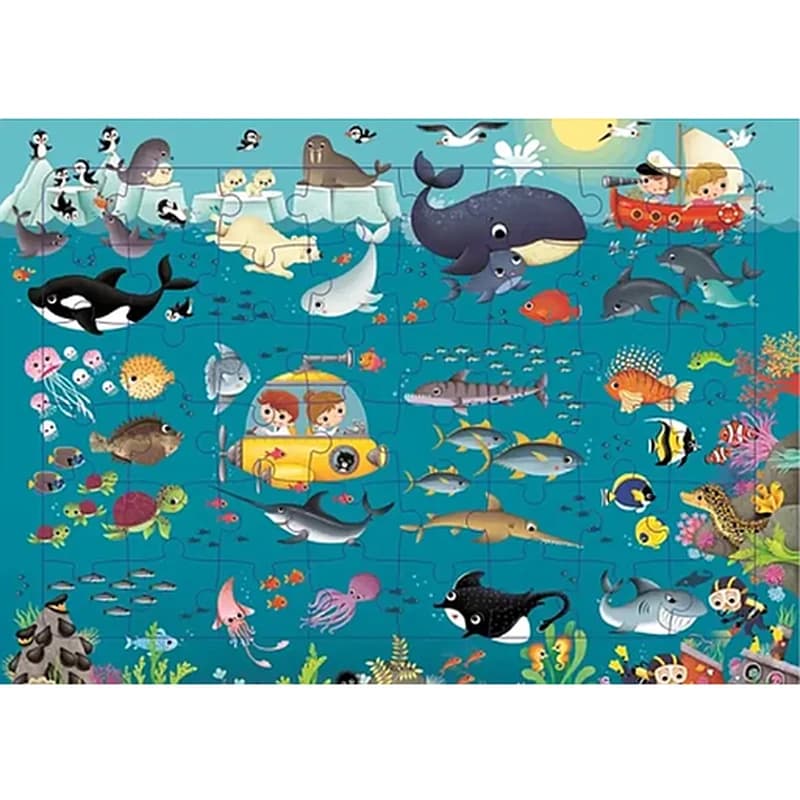 PUZZLE 48 PIECES - LES ANIMAUX DES OCEANS