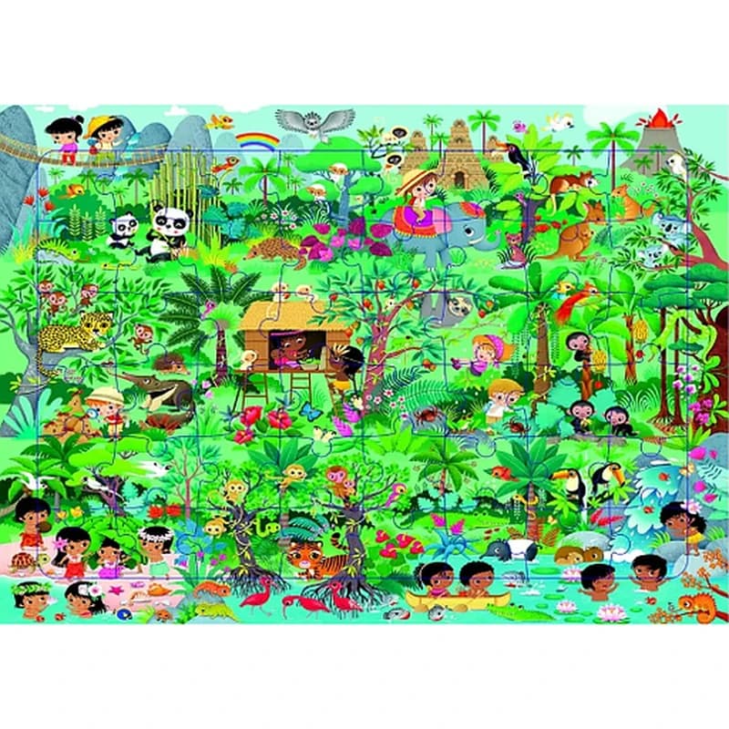 PUZZLE 48 PIECES - ANIMAUX DE LA JUNGLE