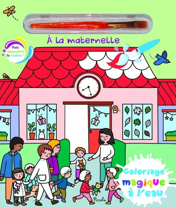 Coloriages magiques à l'eau : À la maternelle
