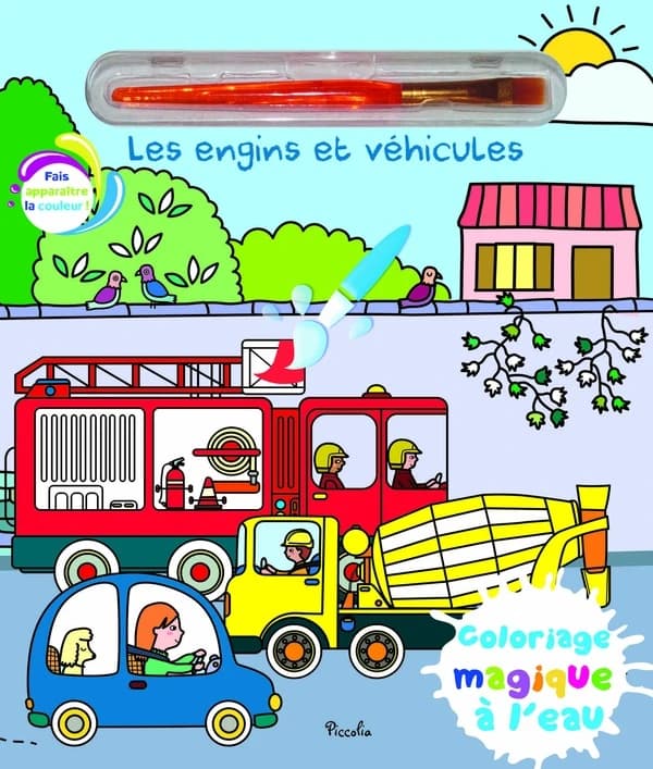 Les engins et véhicules : Avec un pinceau