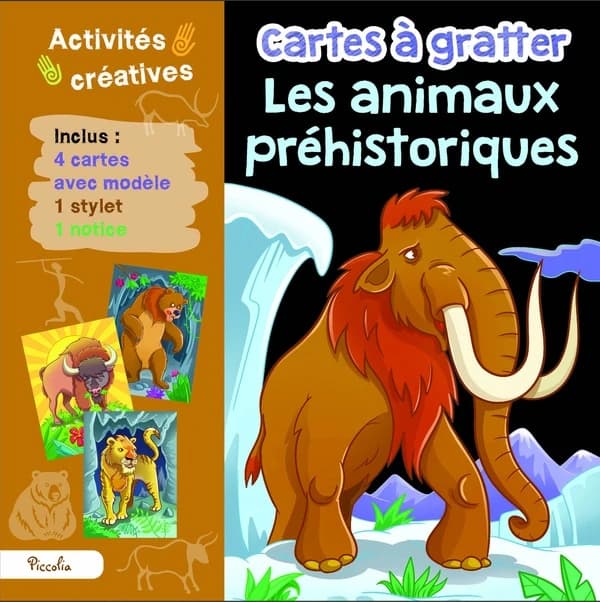 Cartes à gratter : Les animaux préhistoriques