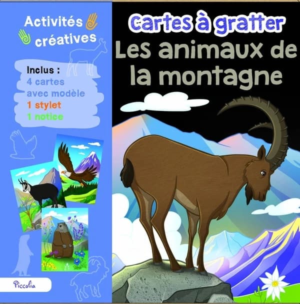 Cartes à gratter : Les animaux de la montagne