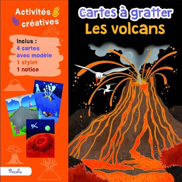Cartes à gratter : Les volcans