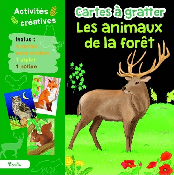 Cartes à gratter : Les animaux de la forêt