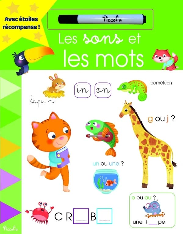 Les sons et les mots : Avec 1 feutre effaçable