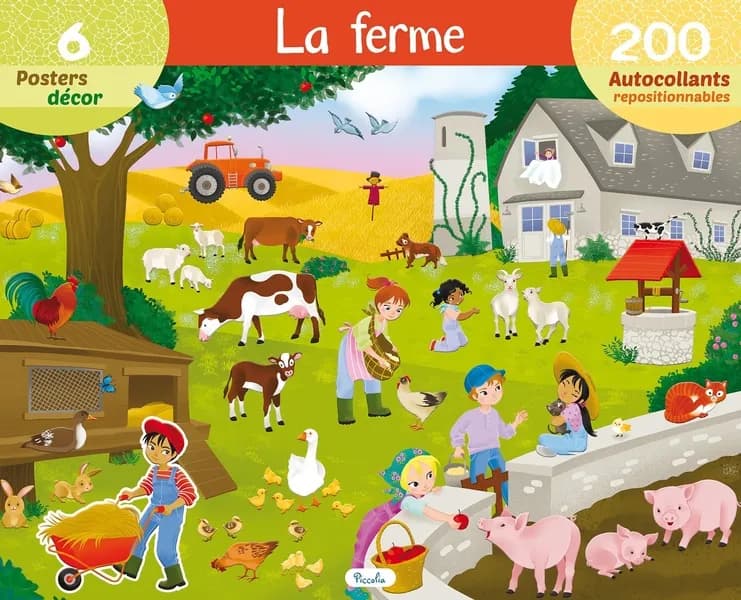 La ferme : 200 autocollants repositionnables