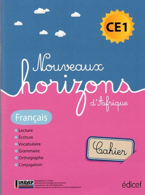 Nouveaux horizons d'Afrique : français ; CE1 ; Congo; cahier
