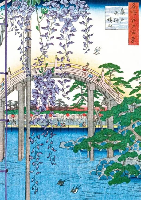 Glycine dans l'estampe japonaise
