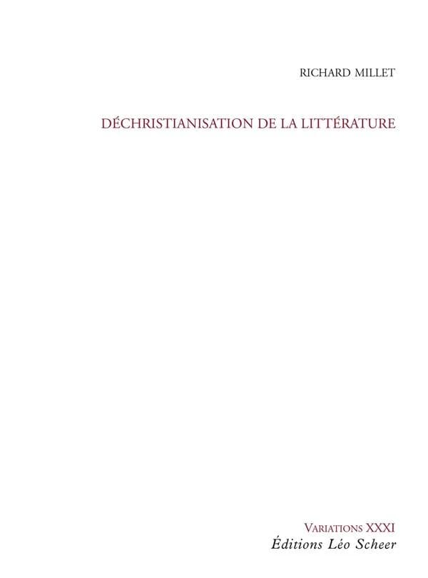Déchristianisation de la littérature