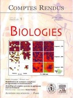 Comptes rendus academie des sciences, biologies, t.329, fascicule 1, janv. 2006 modelisation de system