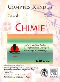 Comptes rendus Académie des sciences, Chimie, tome 9, fasc 2, Février 2006 : conversion photochimique et stockage de l'énergie solaire...(1re partie)