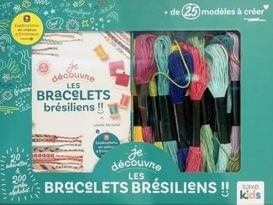 Je découvre les bracelets brésiliens : Avec 20 échevettes, 200 perles alphabets, 20 cartonnettes et 1 livre