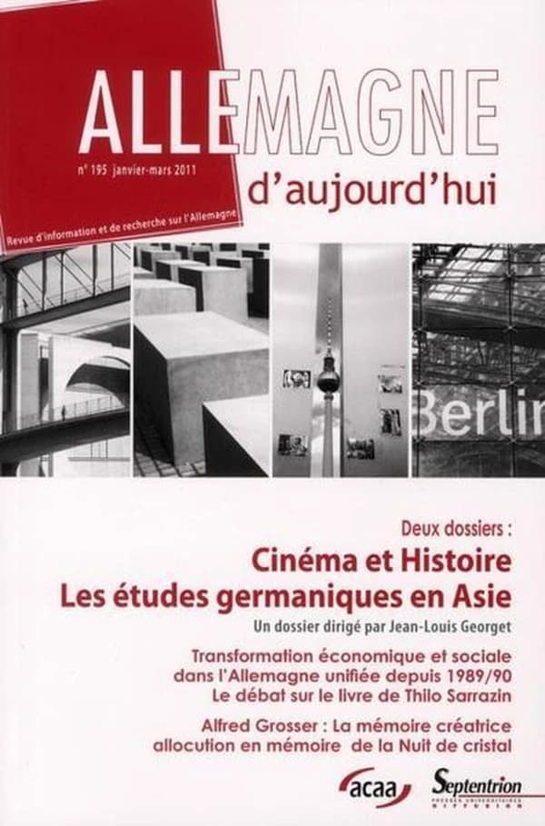 Allemagne d'aujourd'hui : cinéma et histoire
