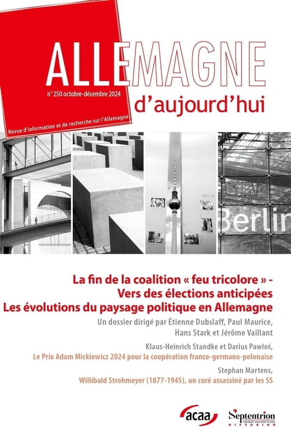 Allemagne d'aujourd'hui n.250 : La fin de la coalition "feu tricolore"