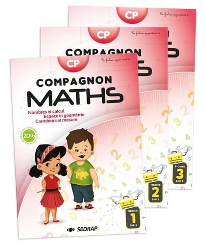 COMPAGNON MATHS CP FICHIERS ELEVE 3 VOL EDITION 2016