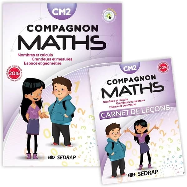 COMPAGNON MATHS : CM2 ; lot 20 manuels + la version interactive (édition 2017)