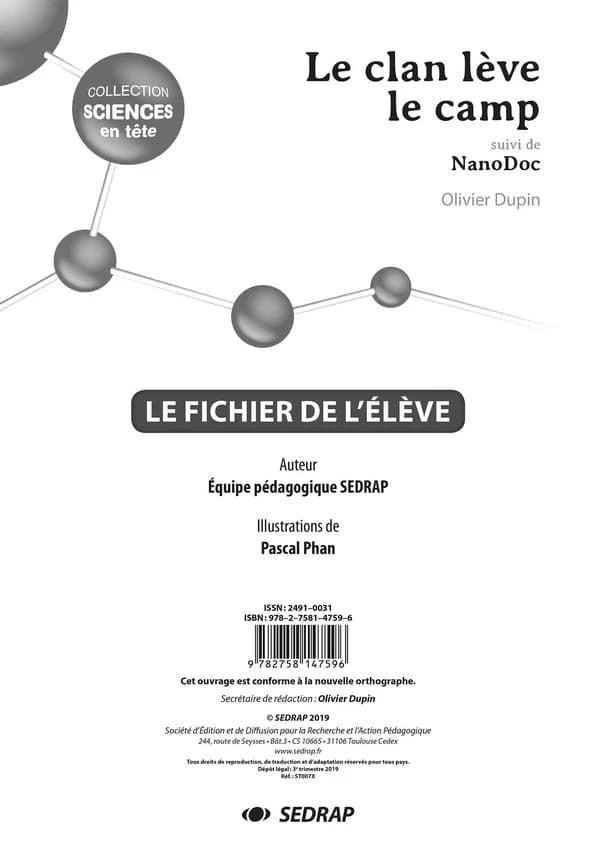 Le clan lève le camp ; NanoDoc ; le fichier de l'élève