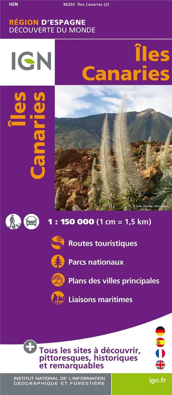 Îles Canaries (Éd. 2) cartographie MairDumont ; imprimé et diffusé en France par l'Institut national de l'information géographique et forestière : Canary islands