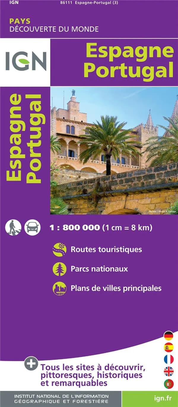 Espagne - Portugal (Éd. 3) cartographie MairDumont ; [publié par l']Institut national de l'information géographique et forestière : Spain - Portugal