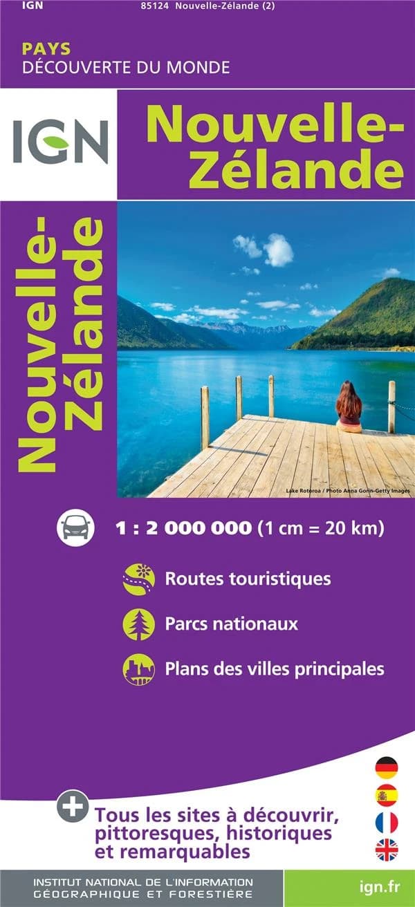 Nouvelle-Zélande : carte touristique (Éd. 2) cartographie MairDumont ; diffusée par l' Institut national de l'information géographique et forestière : New Zealand