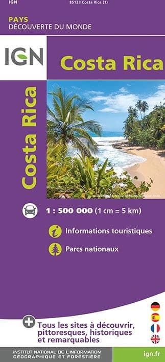 Costa Rica (Éd. 1) cartographie MairDumont ; [publié par l']Institut national de l'information géographique et forestière : Costa Rica
