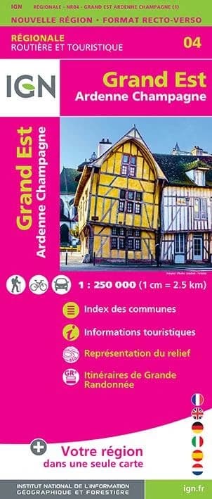 Grand Est : Ardenne, Champagne (Éd. 1) Institut national de l'information géographique et forestière