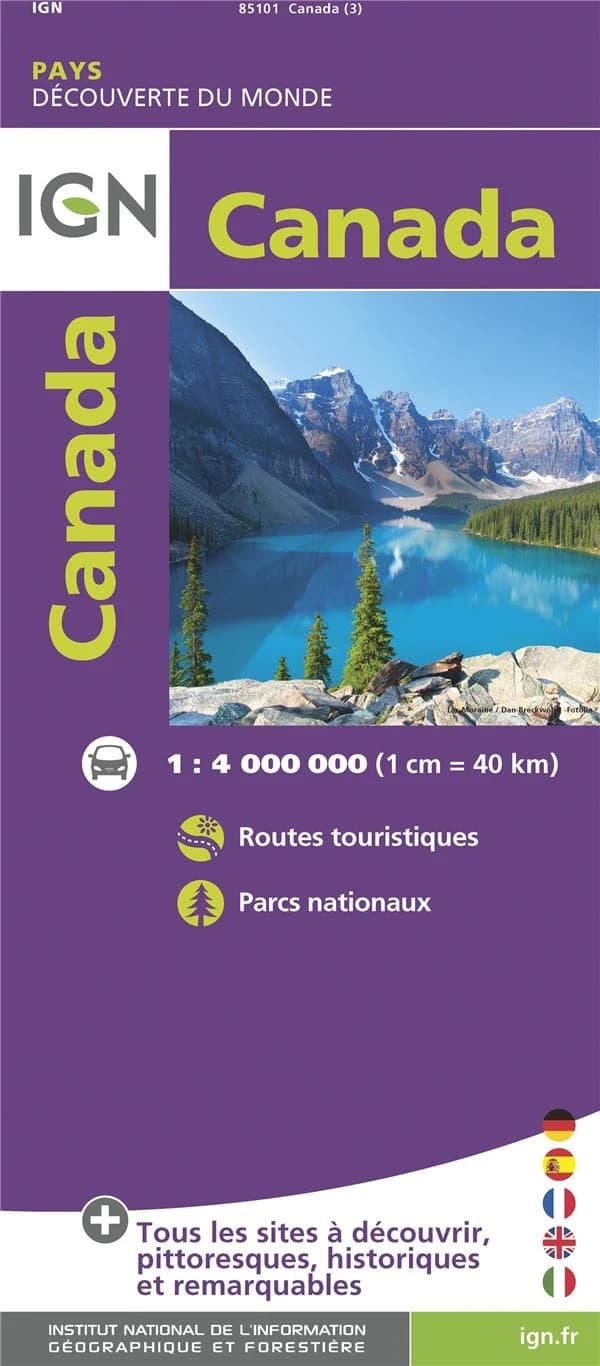 Canada (Éd. 3) cartographie MairDumont ; imprimé et diffusé en France par l'Institut national de l'information géographique et forestière