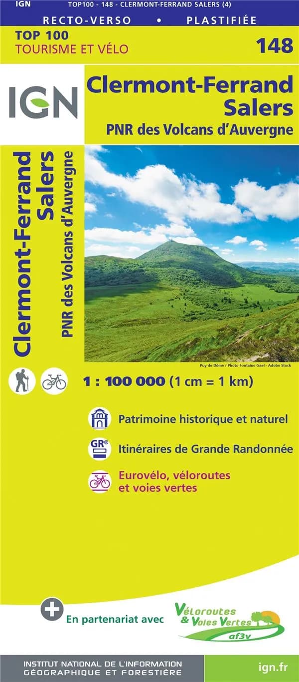 Clermont-Ferrand - Salers : PNR des Volcans d'Auvergne (Éd. 4) Institut national de l'information géographique et forestière