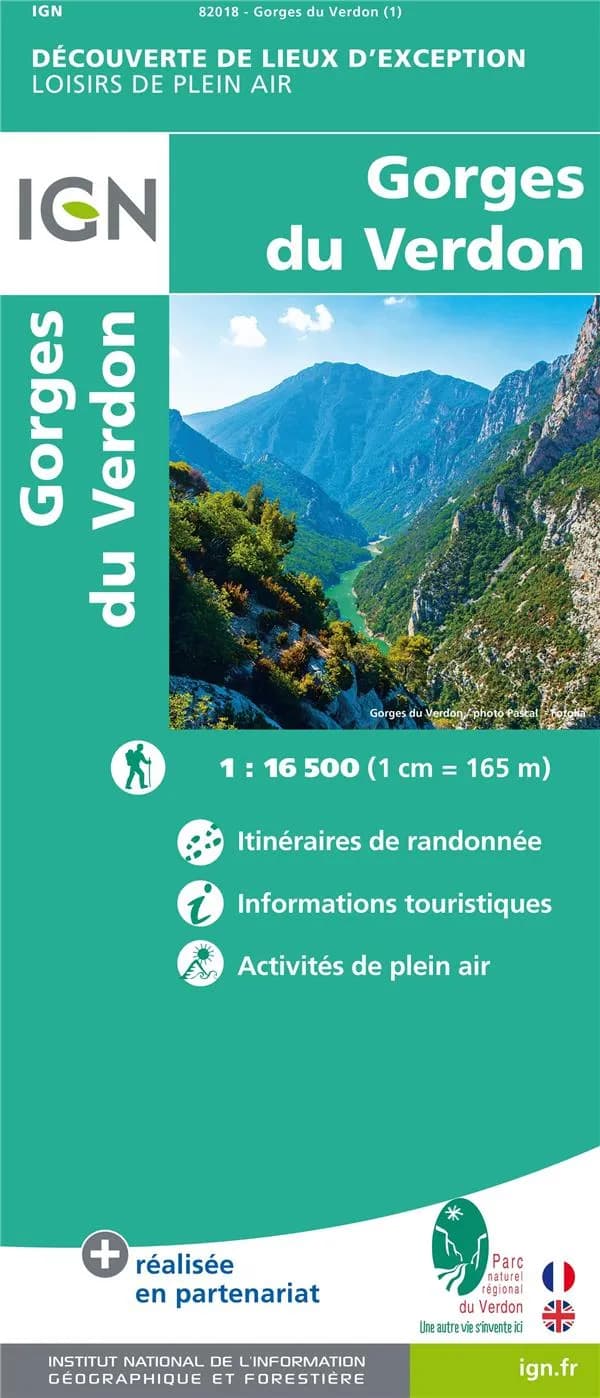 Gorges du Verdon (Éd. 1) réalisé par l'Institut national de l'information géographique et forestière