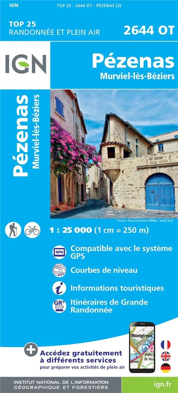 Pézenas : Murviel-lès-Béziers (Éd. 2) Institut national de l'information géographique et forestière ; [avec la collaboration de la Fédération française de la randonnée pédestre]