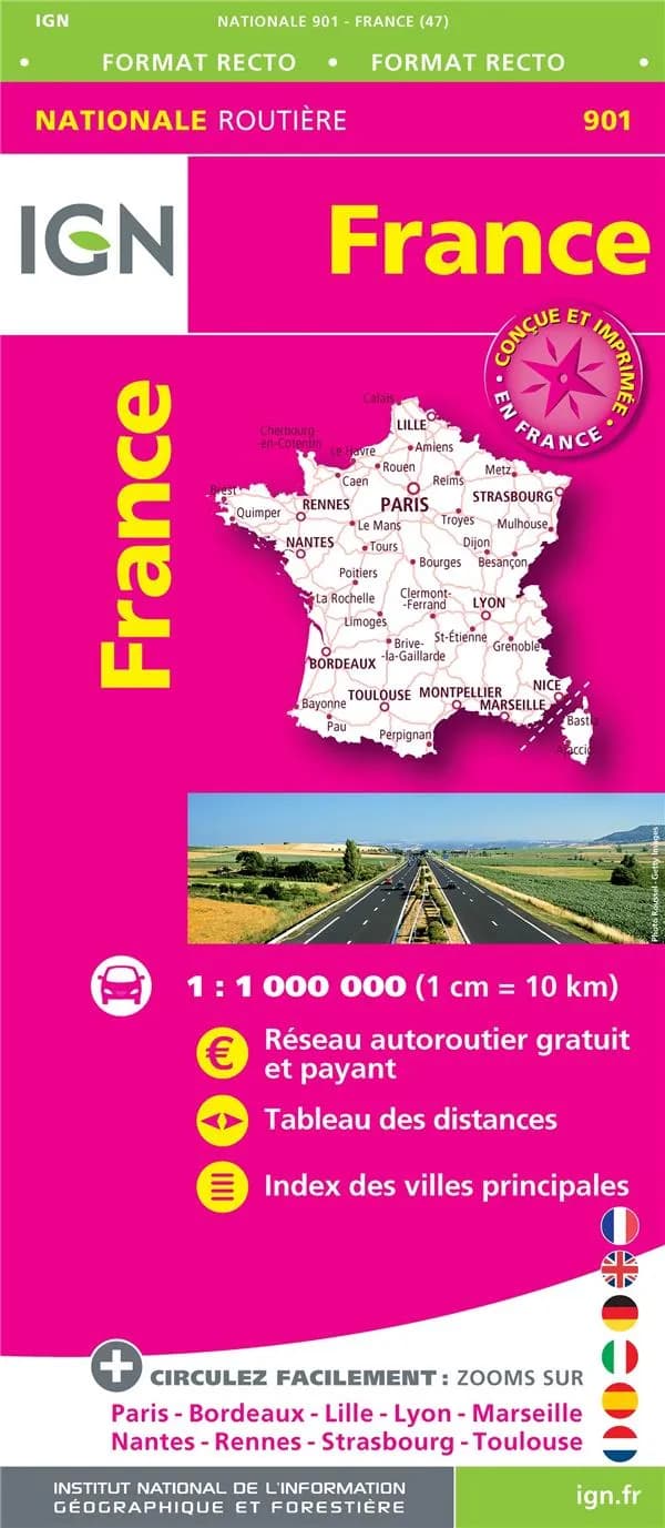 France (Éd. 47) réalisé et édité par l'Institut national de l'information géographique et forestière