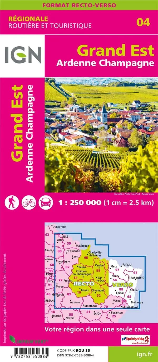 Grand Est : Ardenne, Champagne (Éd. 2) Institut national de l'information géographique et forestière