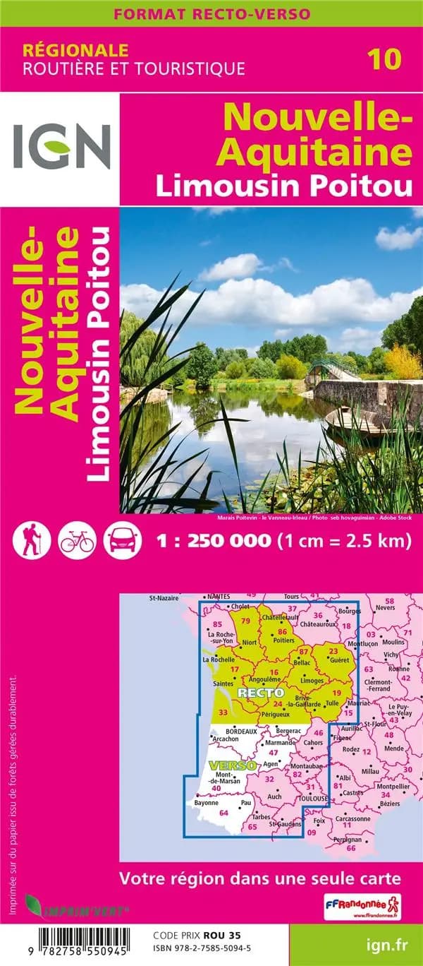 Nouvelle-Aquitaine : Limousin, Poitou (Éd. 2) Institut national de l'information géographique et forestière