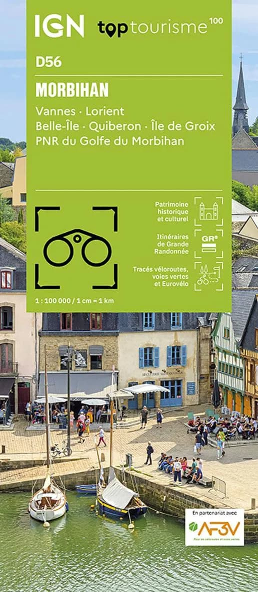 Morbihan : Vannes, Lorient, Belle-Île, Quiberon, Île de Groix, P[arc] N[aturel] R[égional] du Golfe du Morbihan (Éd. 1) réalisé et édité par l'Institut national de l'information géographique et forestière