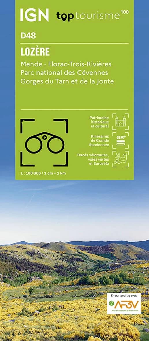 Lozère : Mende, Florac-Trois-Rivières, Parc national des Cévennes, gorges du Tarn et de la Jonte (Éd. 1) réalisé et édité par l'Institut national de l'information géographique et forestière