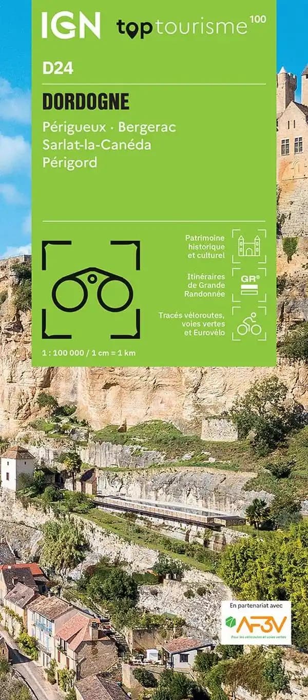 Dordogne : Périgueux, Bergerac, Sarlat-la-Canéda, Périgord (Éd. 1) réalisé et édité par l'Institut national de l'information géographique et forestière