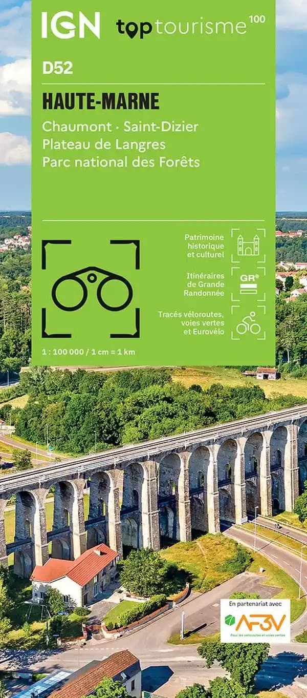 Haute-Marne : Chaumont, Saint-Dizier, plateau de Langres, Parc national des Forêts (Éd. 1) réalisé et édité par l'Institut national de l'information géographique et forestière