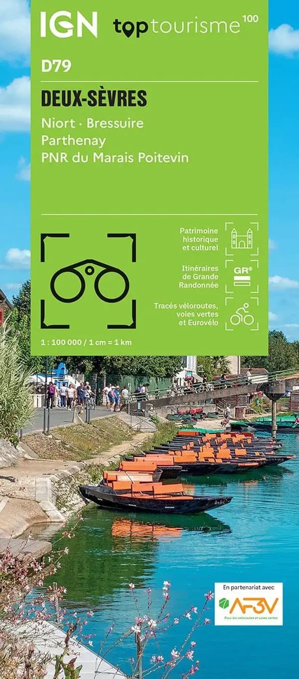 Deux-Sèvres : Niort, Bressuire, Parthenay, P[arc] N[aturel] R[égional] du Marais Poitevin (Éd. 1) réalisé et édité par l'Institut national de l'information géographique et forestière